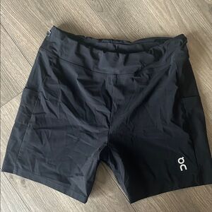 On Cloud Black Hybrid Shorts with Logo
